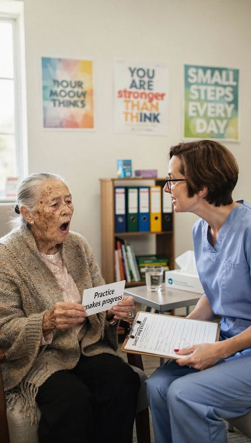 Een senior die met een vrijwilliger een bordspel speelt aan een tafel.